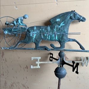 Authentic copper Sulky Rider Weather Vane